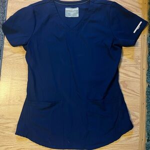 Skechers Women's Dark Blue V-Neck Short Sleeve Top